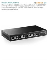 MokerLink 8 Port 2.5G Ethernet Managed Switch