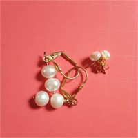 pearl earrings lot 54