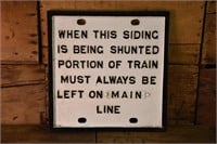Cast Iron Shunting Sign
