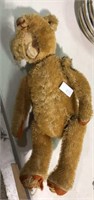 Antique mohair jointed teddy bear 9 inches tall