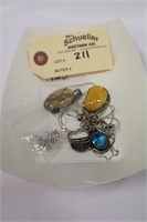 Sterling silver pendants, earrings, chains & ring