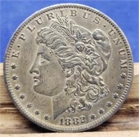 1882-O Morgan Silver Dollar, AU