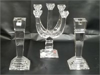 3 Pc. Beautiful Crystal Candle Holders