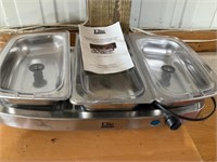 Elite Platinum Warming Tray w/ 3 Containers