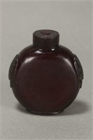 Chinese Peking Red Glass Snuff Bottle,