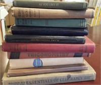 Vintage school books, Shakespeare, writing