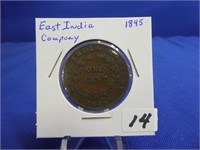 1845 East India Company One Cent