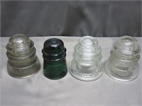 Collection of Vintage Glass Telephone Insulators