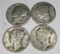 1917s-20s-28-29 Better Date Mercury Dimes