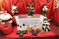 Christmas Decor Snowmen, Santa w/ Candy Canes