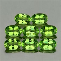 Natural AAA Green Peridot 8 Pcs{Flawless-VVS1} Est