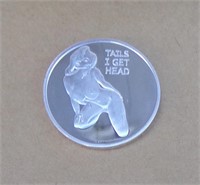 Heads Tails Flipping Challenge Coin  Silver Color
