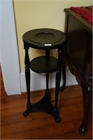 Black Wood Claw Foot Plant Stand