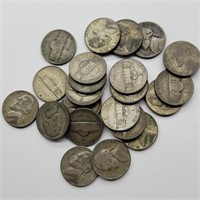 20+ WAR TIME SILVER NICKELS