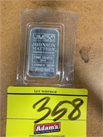 1 OUNCE .999 SILVER MARKED JOHNSON MATTHEY SILVER