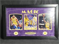 Signed and framed Magic Johnson autographed photo