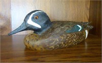 Hand Painted and Carved Duck Decoy