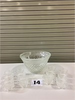 Wexford Glass Punch Bowl Set