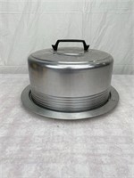 Vtg Aluminium REGAL Cake Carrier w/ Handle