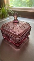 Indiana Glass Amethyst Beehive Covered Dish