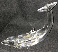 Baccarat France Art Glass Dolphin