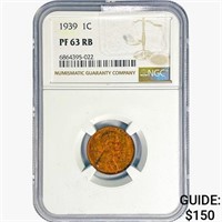1939 Wheat Cent NGC PF63 RB