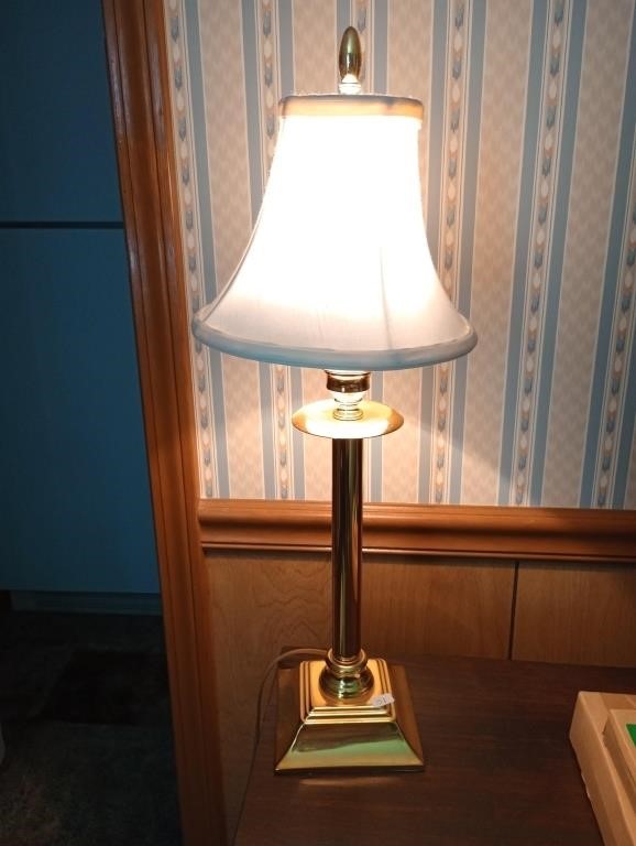 22 inch brass candlestick lamp