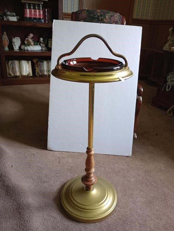 Vintage brass smoking stand. Approx 27 inches