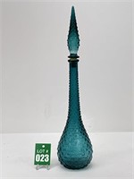 MCM Empoli Tall Blue Genie Bottle Decanter
