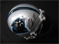 CAM NEWTON SIGNED PANTHERS MINI HELMET COA