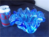 Blue Art Glass Bowl