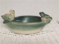VTG MADE IN JAPAN POTTERY ASHTRAY WITH FROG AND SW