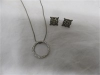 STERLING SILVER NECKLACE AND STERLING SILVER AND