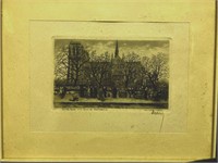 Lithograph of Notre Dame Cathedral