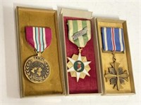 3 Medals: Vietnam, Flying Cross, Peacekeeping