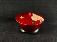Vintage Japanese Lacquer Bowl With Lid