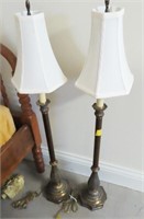 PAIR OF BUFFET STYLE LAMPS WITH SHADES