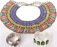 EGYPTIAN REVIVAL NECKLACE & COSTUME JEWELRY - (3)