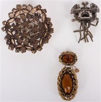 1920S VICTORIAN STYLE ASSORTED PINS - LOT OF 3