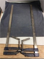 2 Bar Clamps, 28 1/2 In. Long