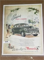 Laminated Original 11" x 14" Poster 1947 Mercury
