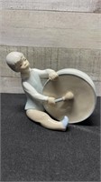 Llardo 4616 Boy Playing Drum Porcelain Figurine 6"