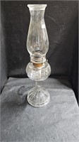 Vtg Glass Oil Lamp