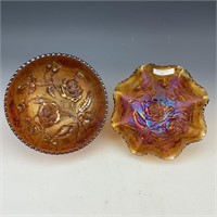 Imperial Amber Lustre Rose Bowl Lot