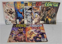 7 Conan Magazines - Savage Sword Etc.