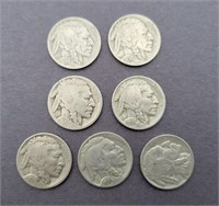 1936 Buffalo Nickels (lot of 7)