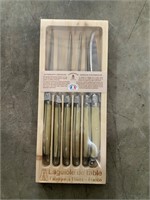 Box set of NEW Laguiole de table knives ivory