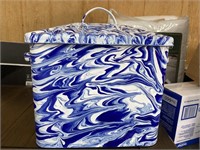Blue Swirl Enamel Bread Box
