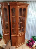 Corner Display Maple Cabinet