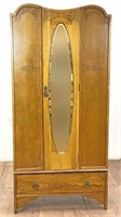Aesthetic Movement Wood Armoire W/ Beveled Mirror